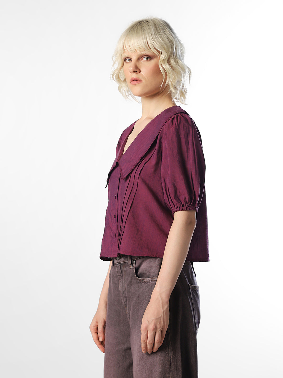 Maroon Cotton Shirt