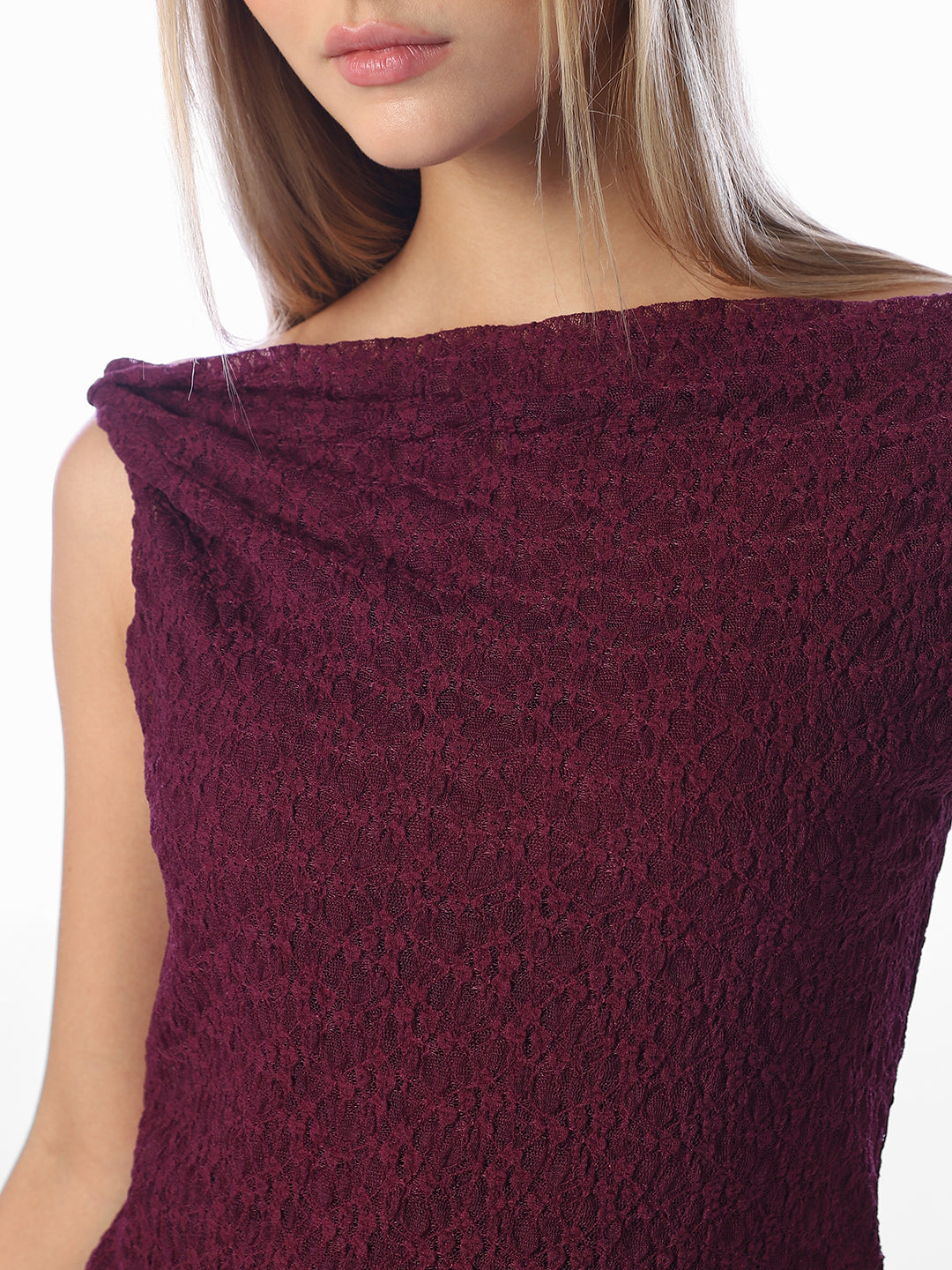 One Shoulder Lace Top