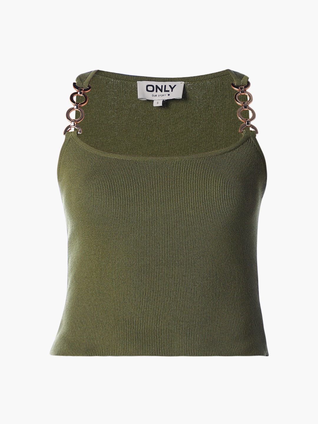 Green Chain-Link Knit Top