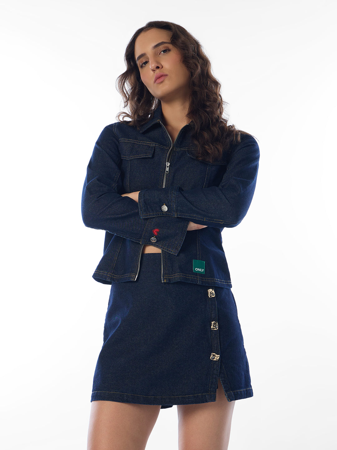 Dark Blue Denim Skort