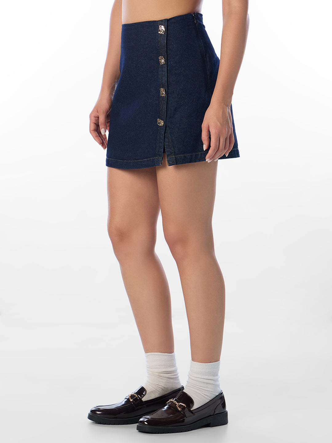 Dark Blue Denim Skort