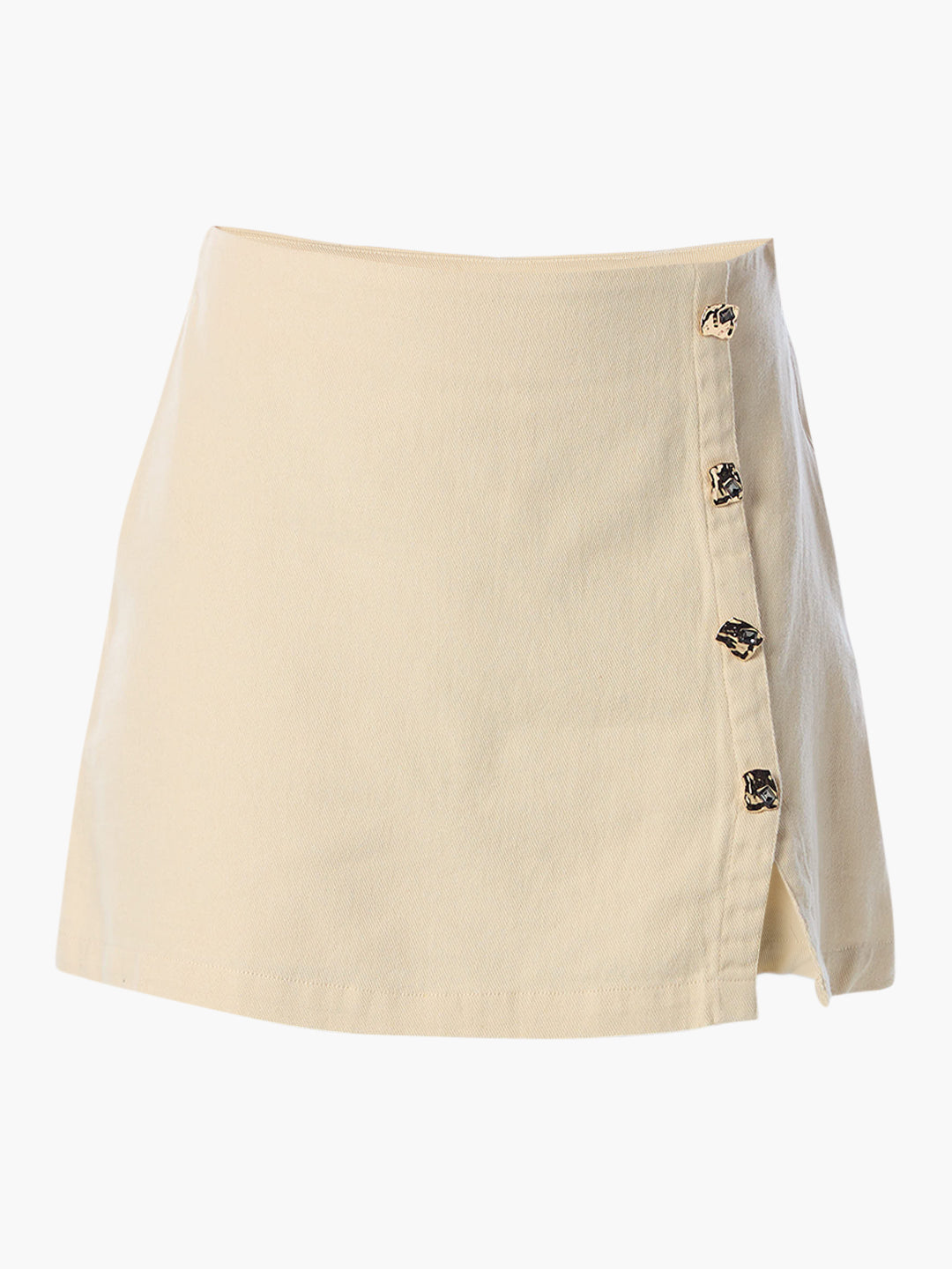 Ecru Denim Skort