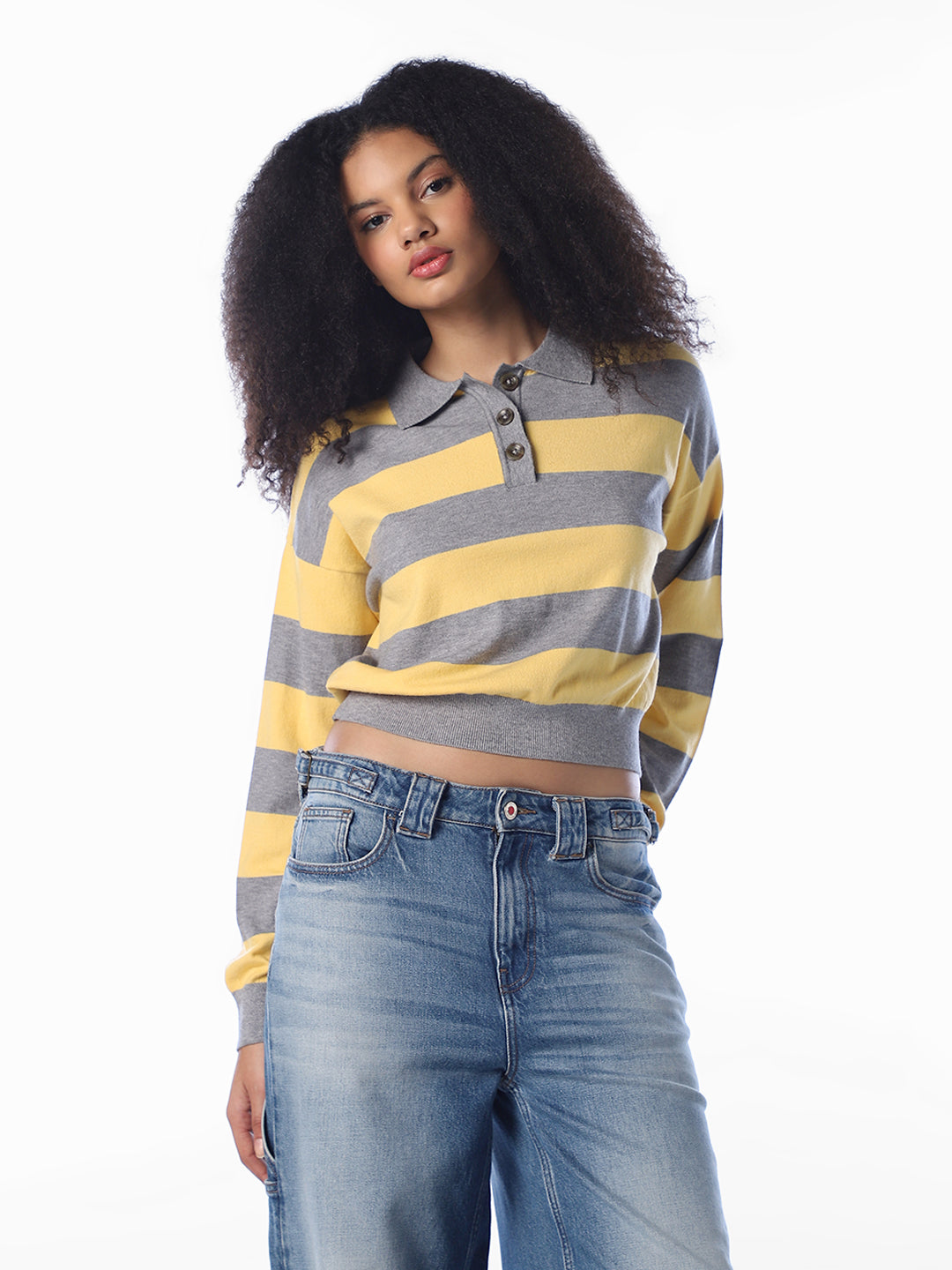Colourblocked Knitted Polo