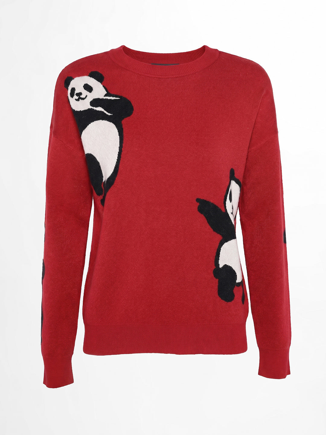 Red Panda Print Pullover