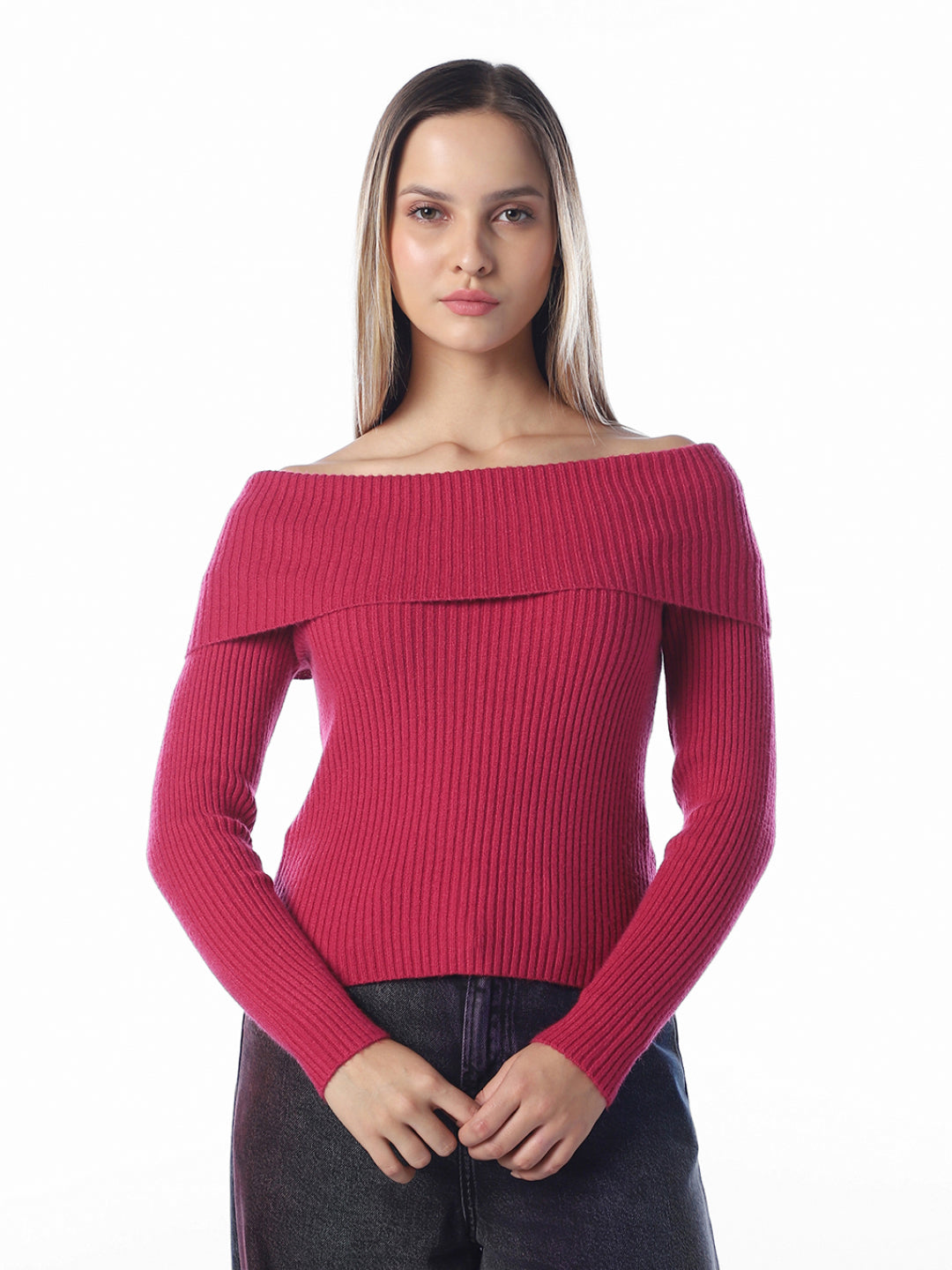Ribbed Off-Shoulder Top