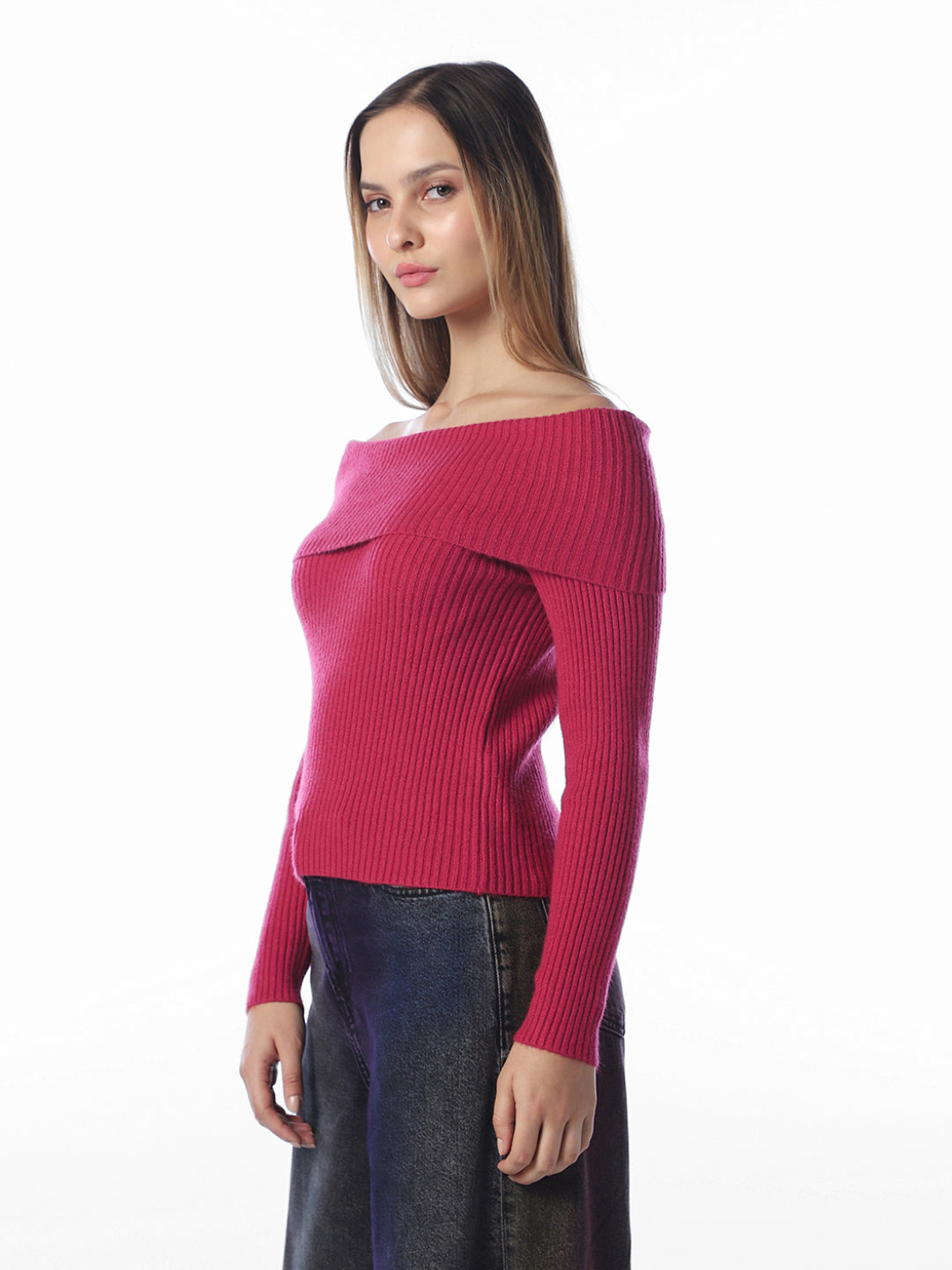 Ribbed Off-Shoulder Top