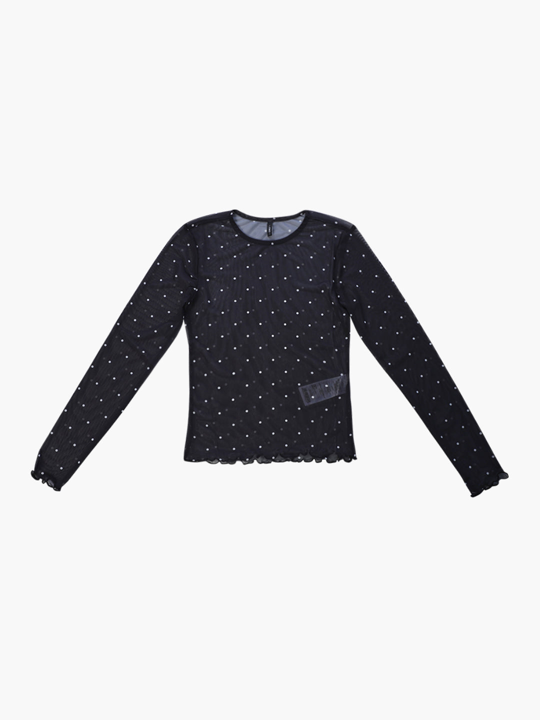 Polka Dot Mesh Top