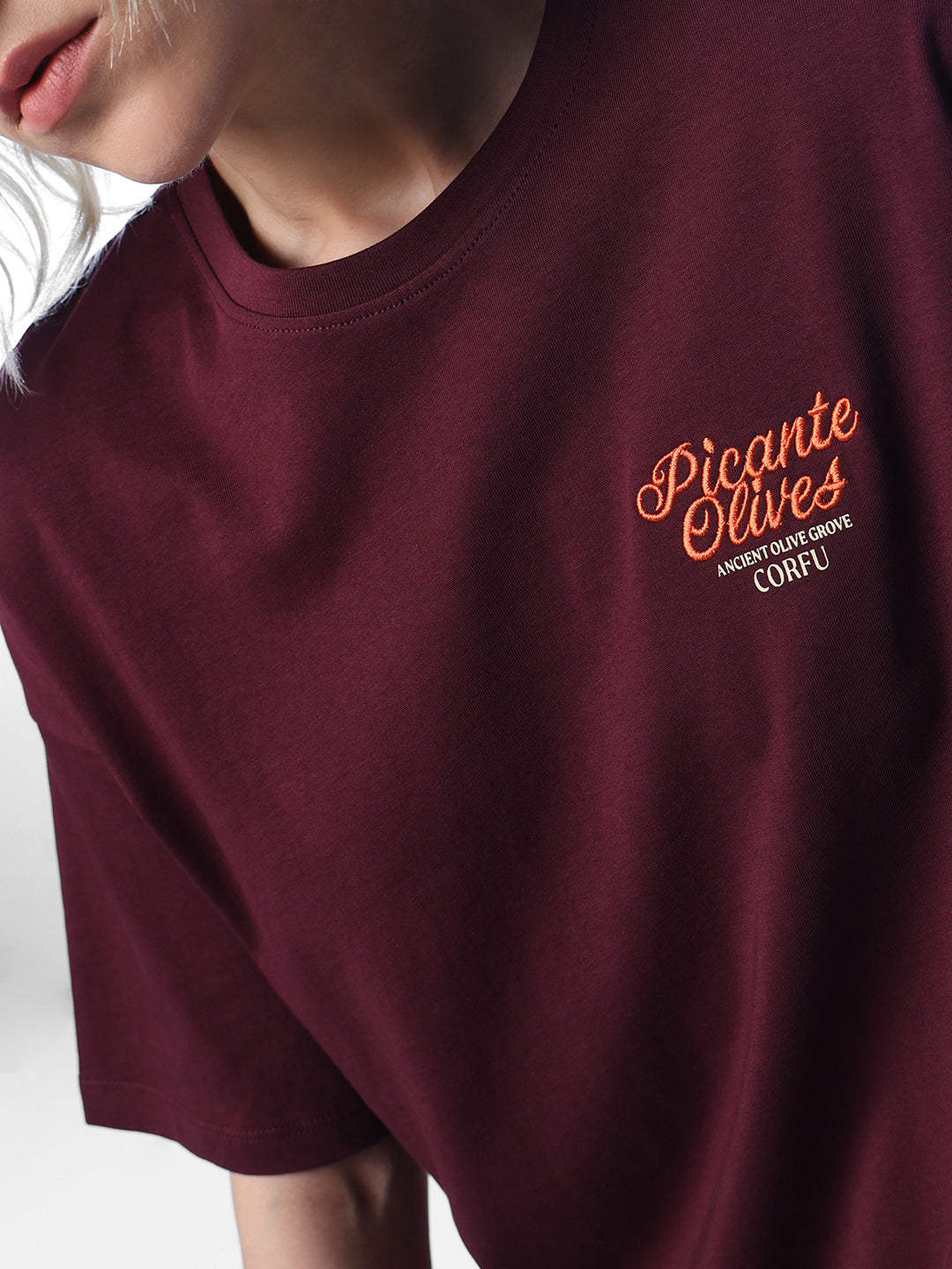 Red Printed Oversized T-shirt