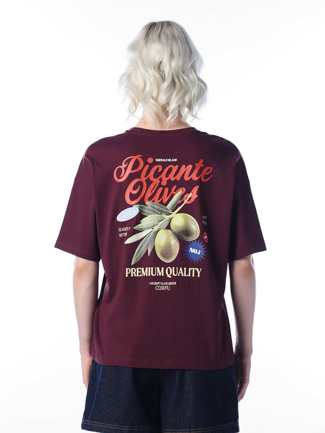 Red Printed Oversized T-shirt