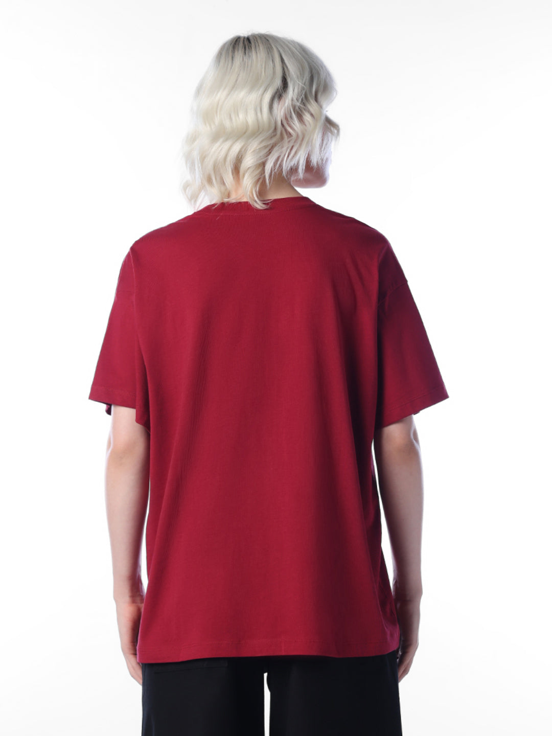 Red Graphic Print Oversized T-shirt
