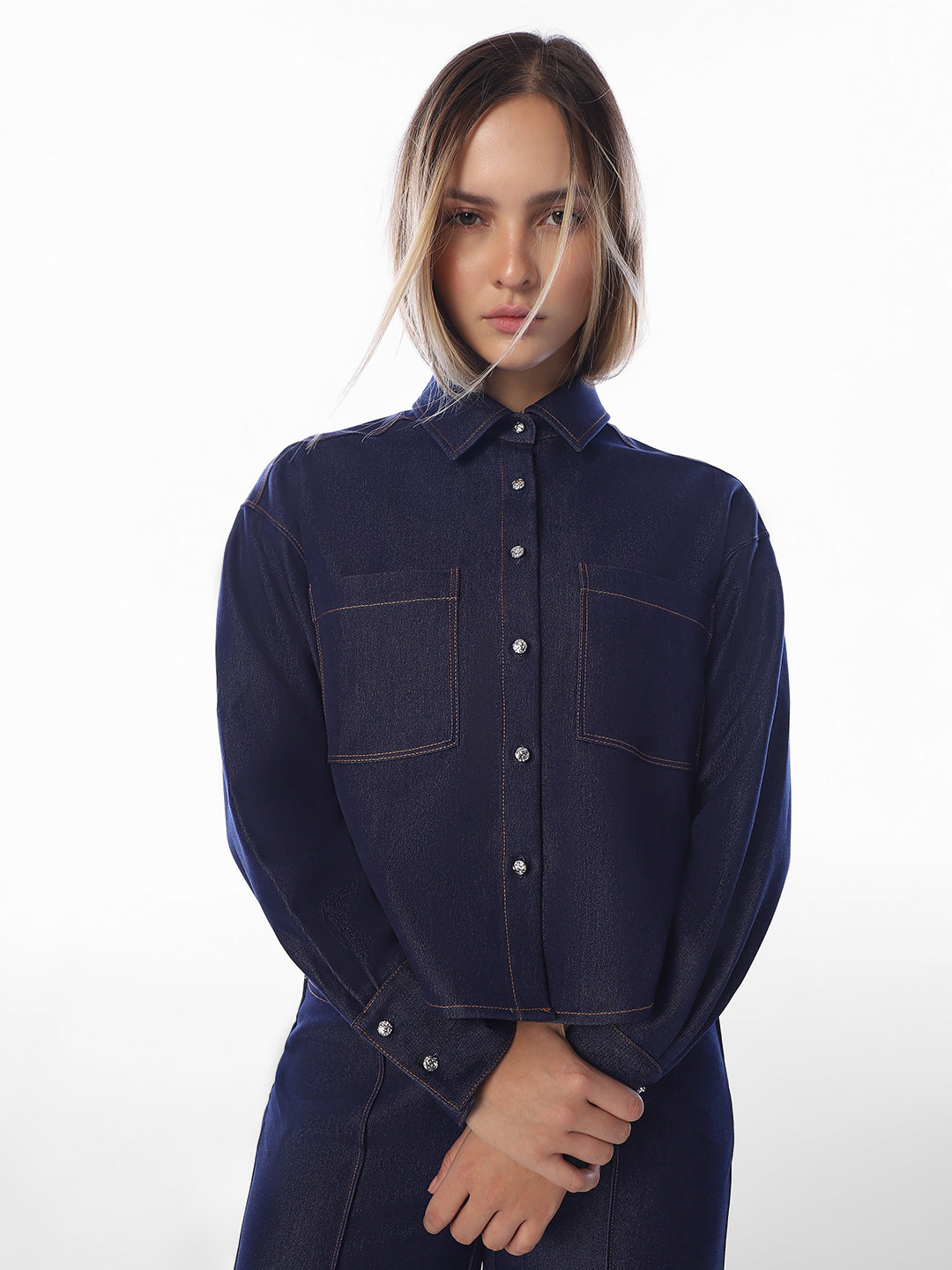 Dark Blue Denim Shirt