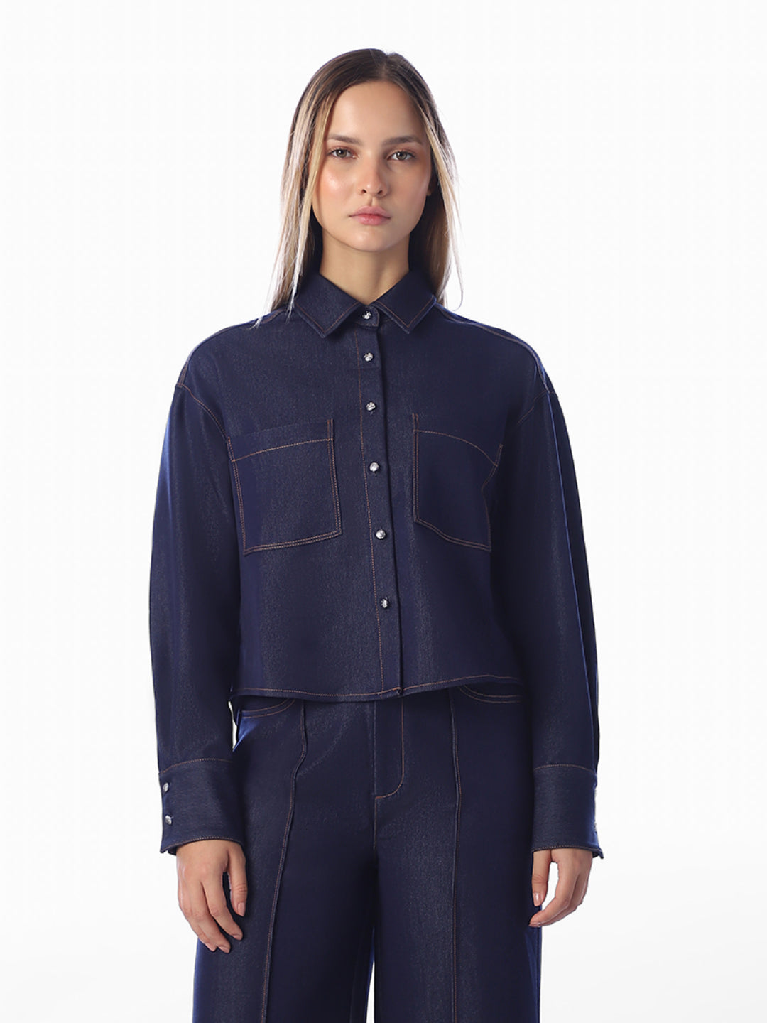 Dark Blue Denim Shirt