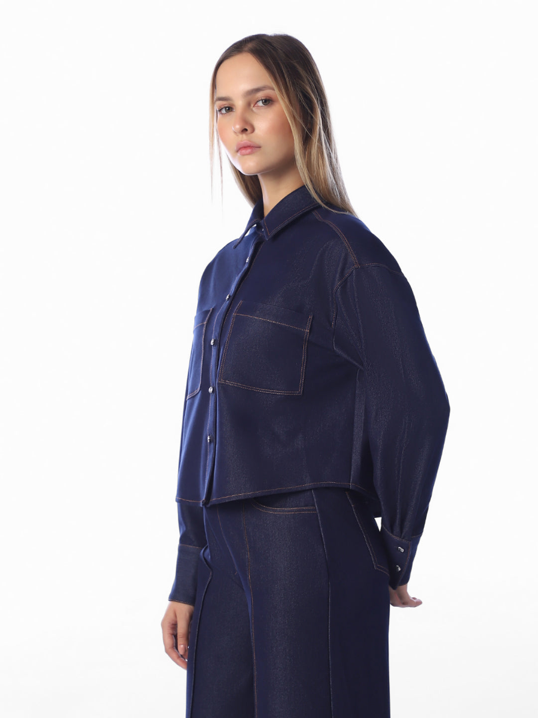 Dark Blue Denim Shirt