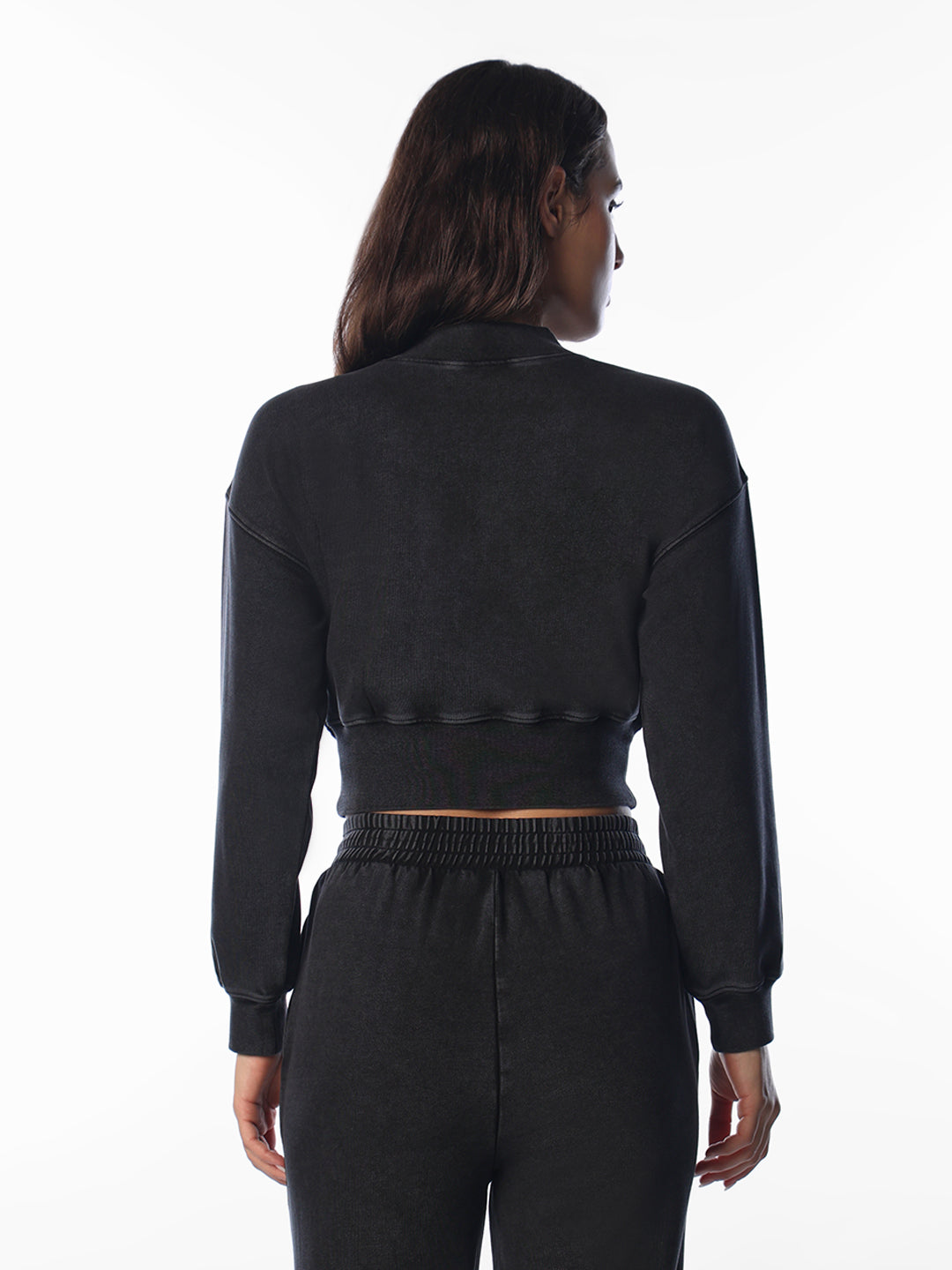 Black Cropped Sweatshirt