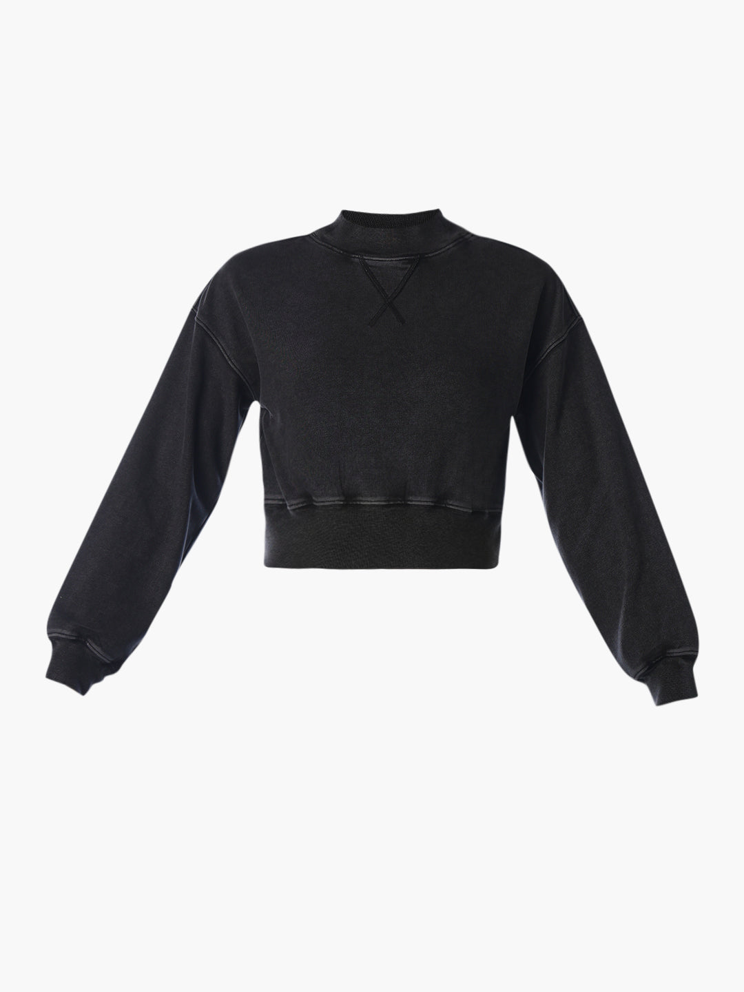 Black Cropped Sweatshirt