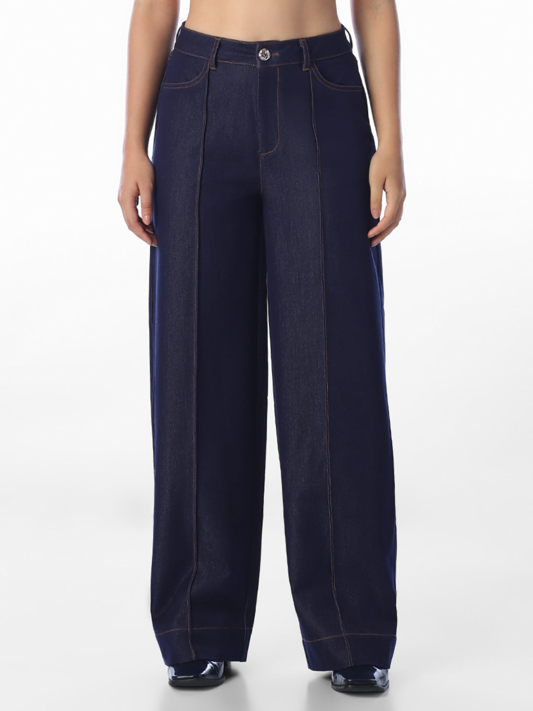 Dark Blue Regular Fit Pants