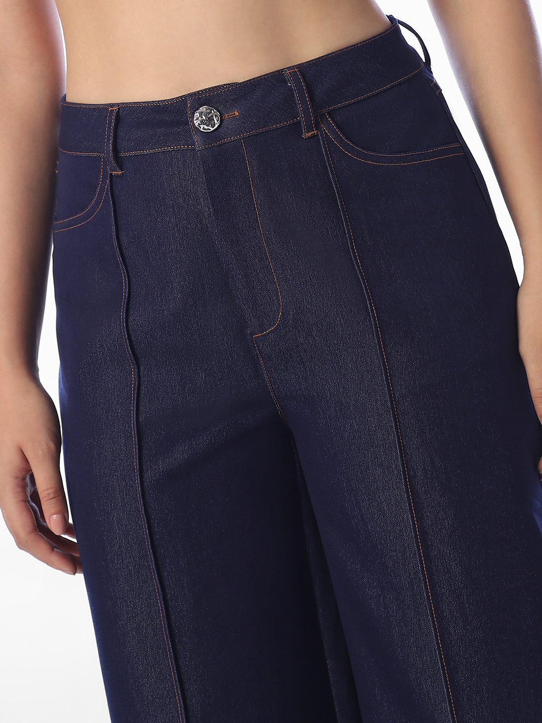 Dark Blue Regular Fit Pants