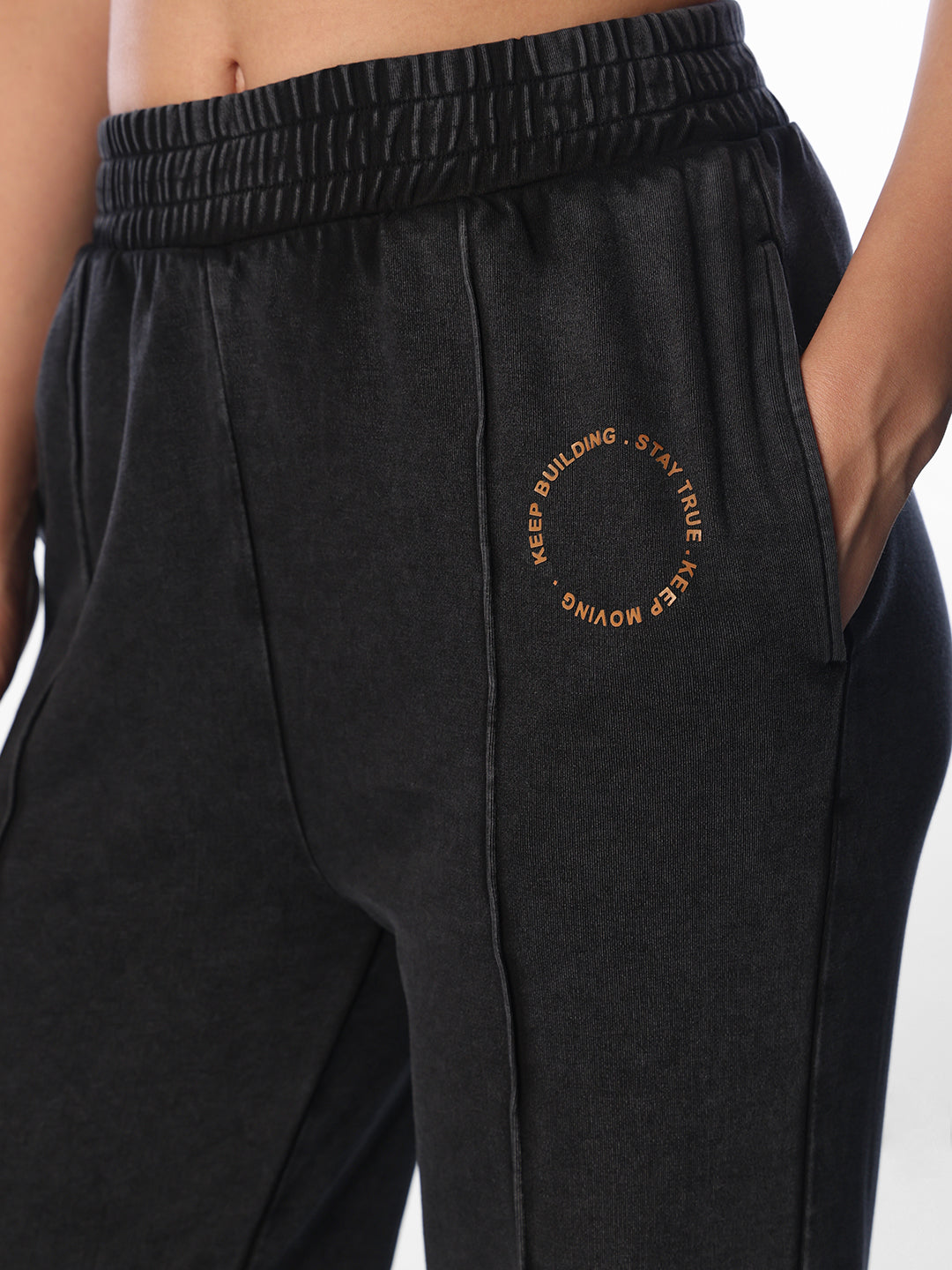 Black pintuck Sweatpants