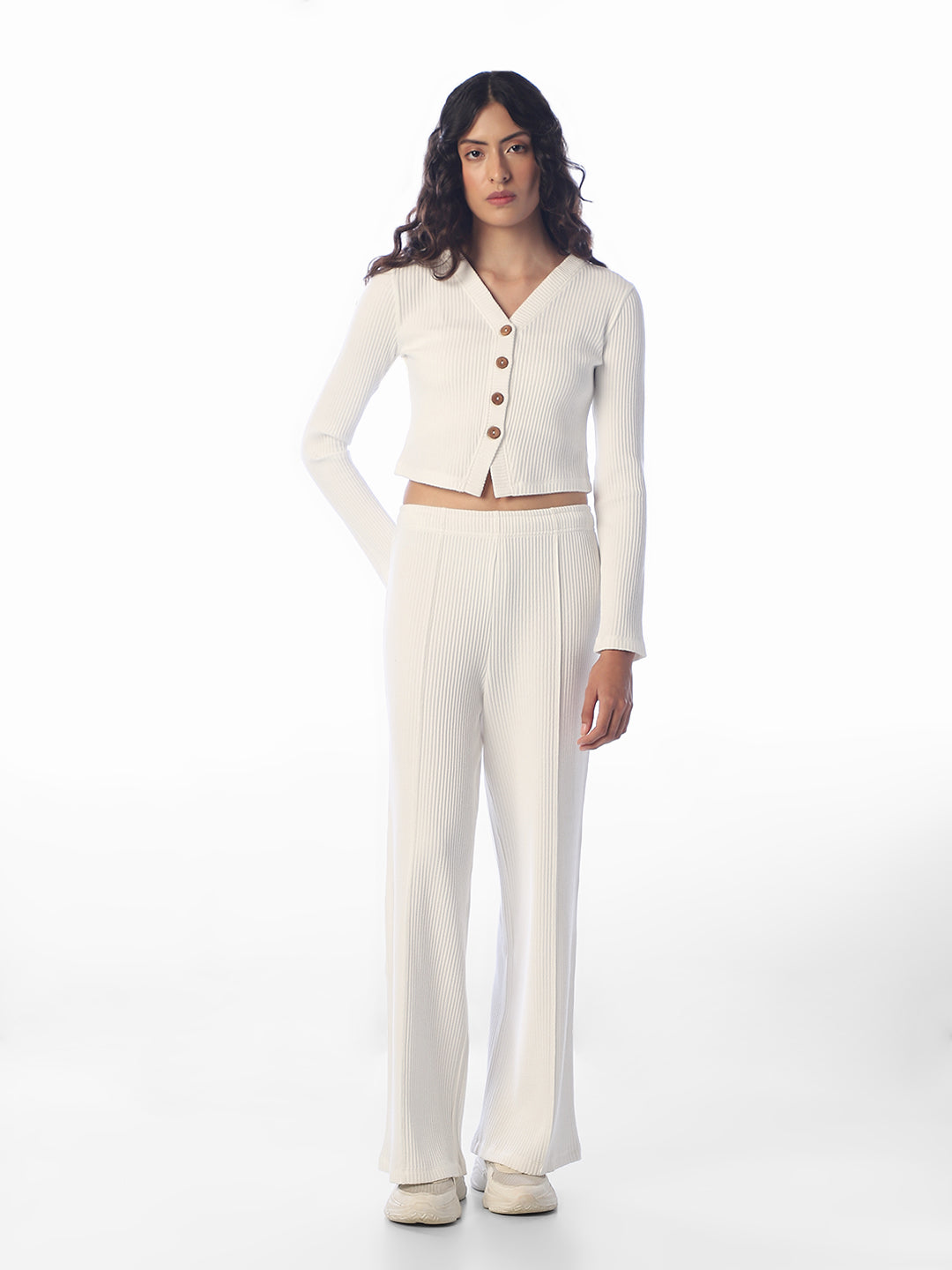 Cropped Ribbed Knit Top