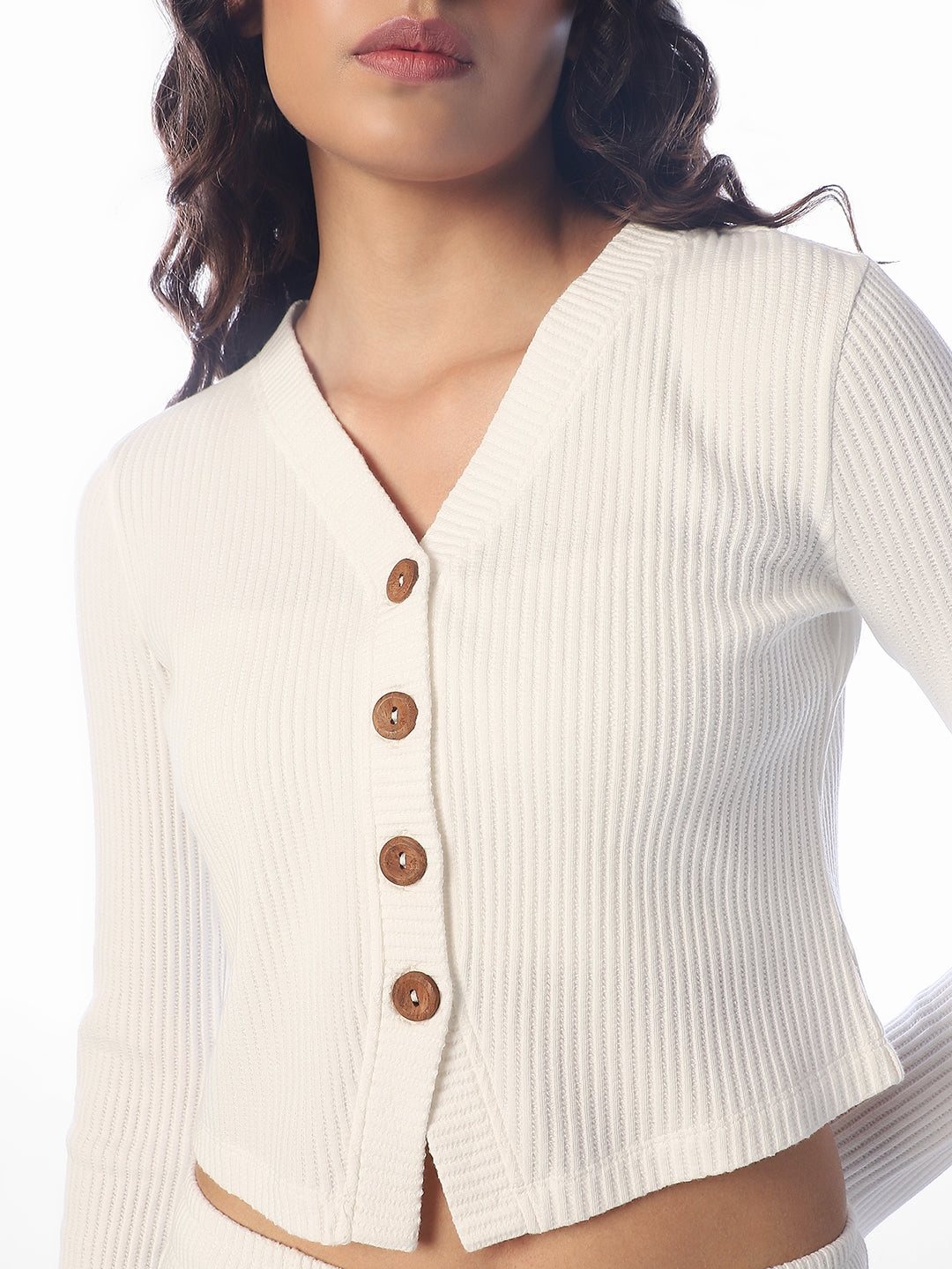Cropped Ribbed Knit Top