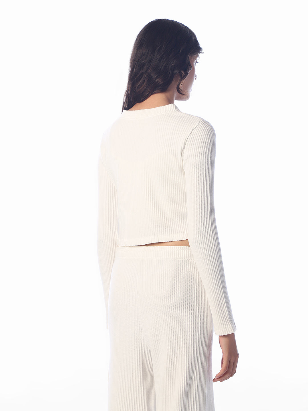 Cropped Ribbed Knit Top