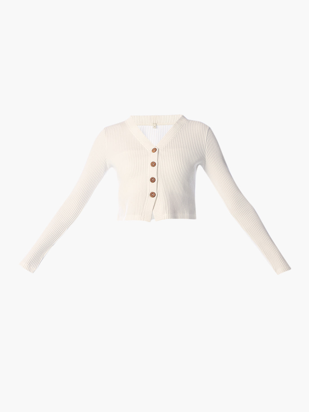 Cropped Ribbed Knit Top