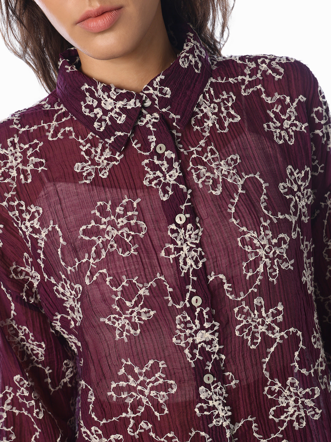 Floral Embroidered Shirt