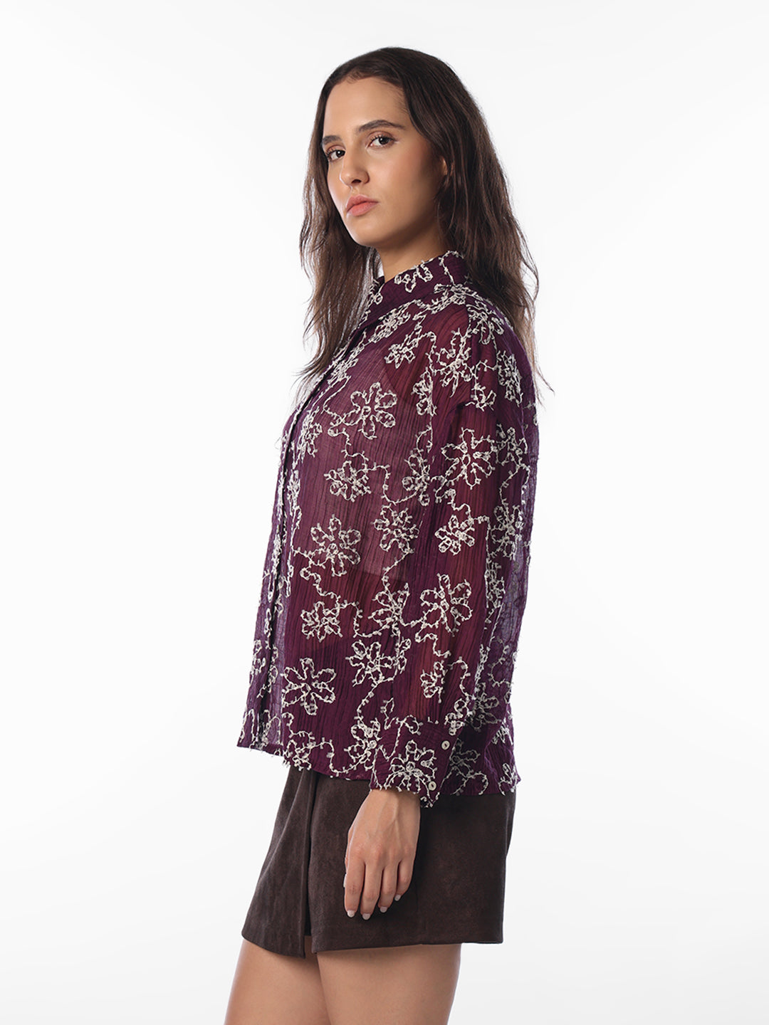 Floral Embroidered Shirt