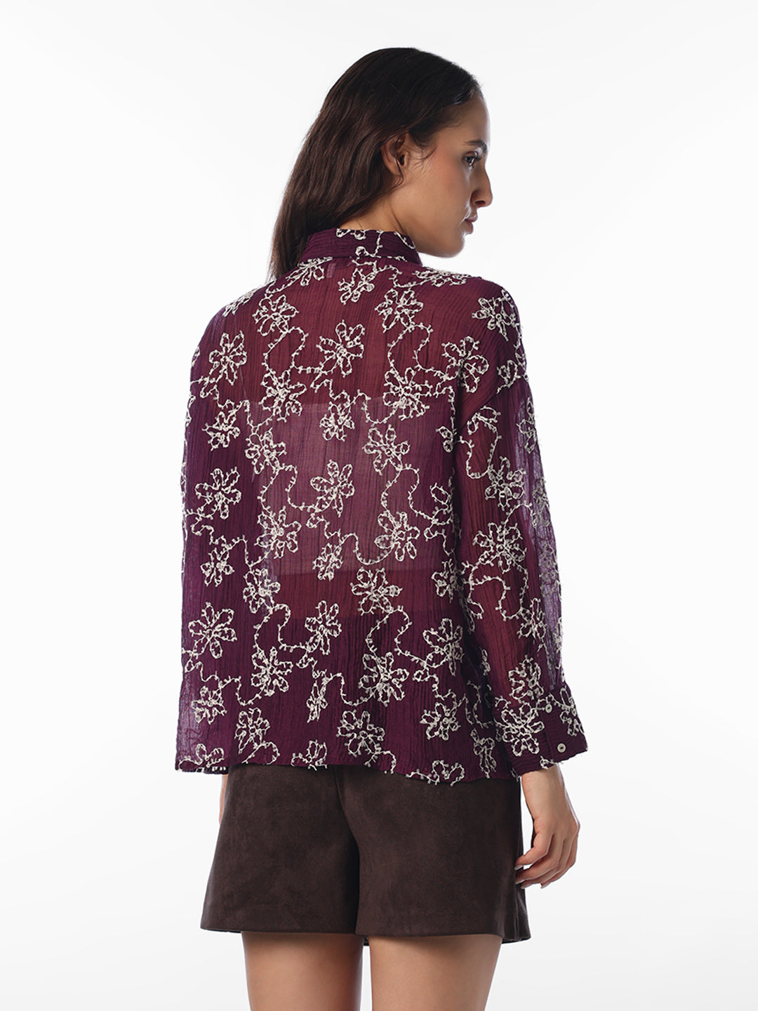 Floral Embroidered Shirt