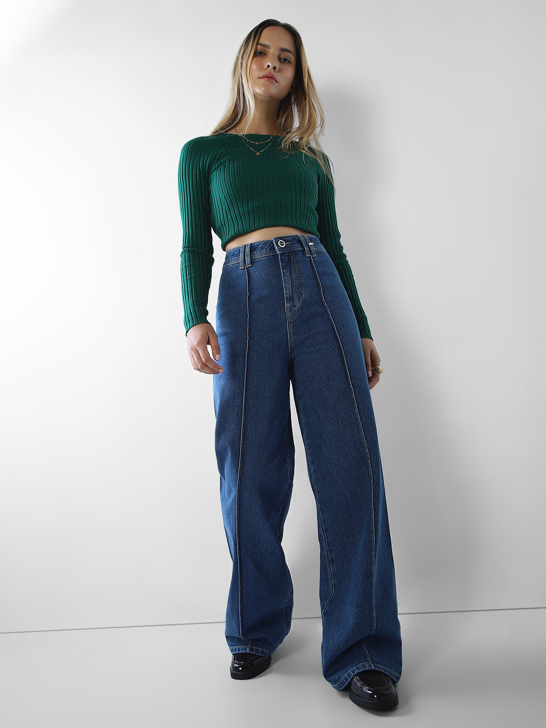 High-Waist Wide Leg Jeans