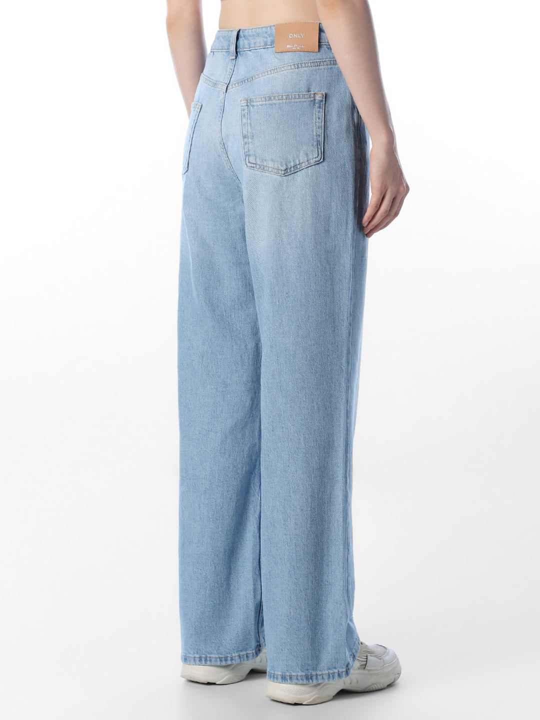 Light Blue High Rise Straight Fit Jeans