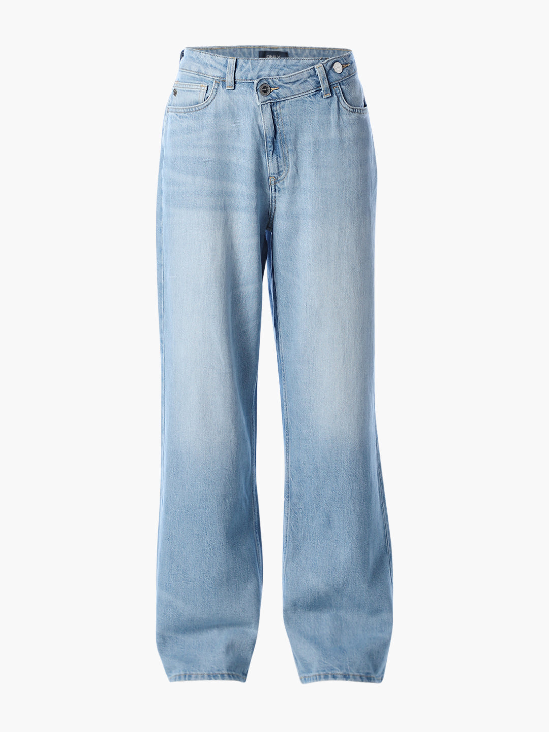 Light Blue High Rise Straight Fit Jeans