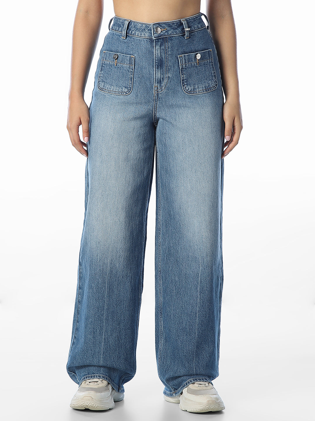 Front Pocket Wide Leg Jeans