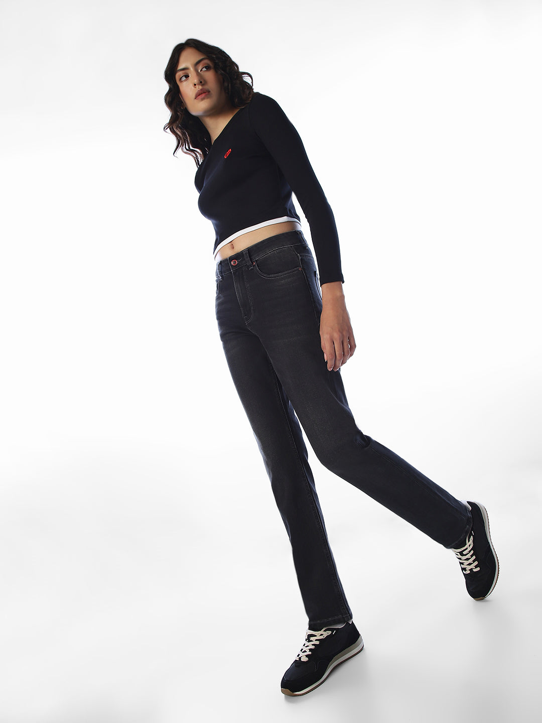 Black Washed Slim Fit Jeans