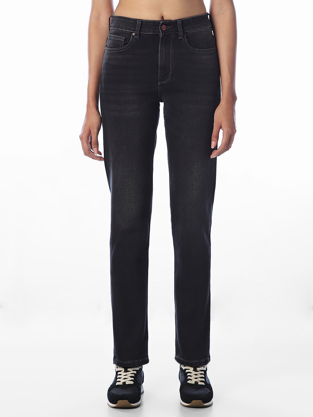 Black Washed Slim Fit Jeans