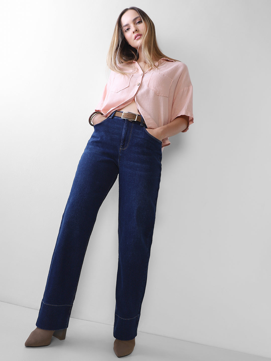 Dark Blue Straight Fit Jeans