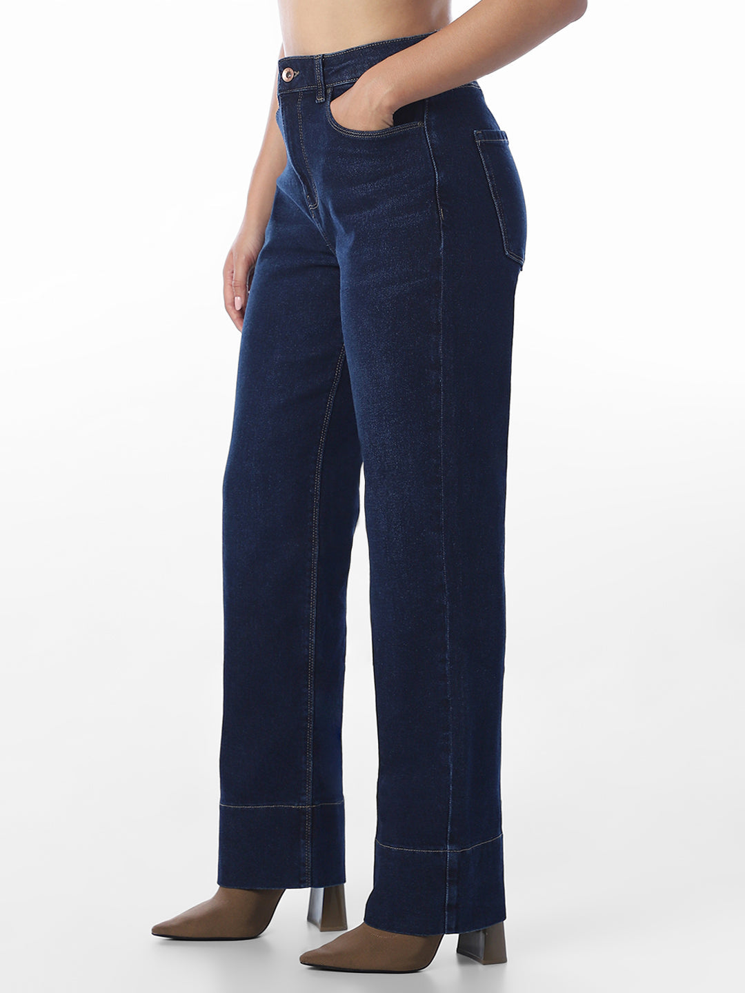 Dark Blue Straight Fit Jeans