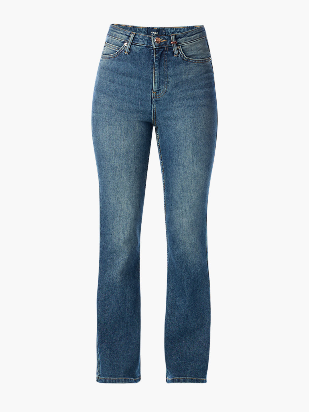 Dark Blue High Rise Flared Jeans