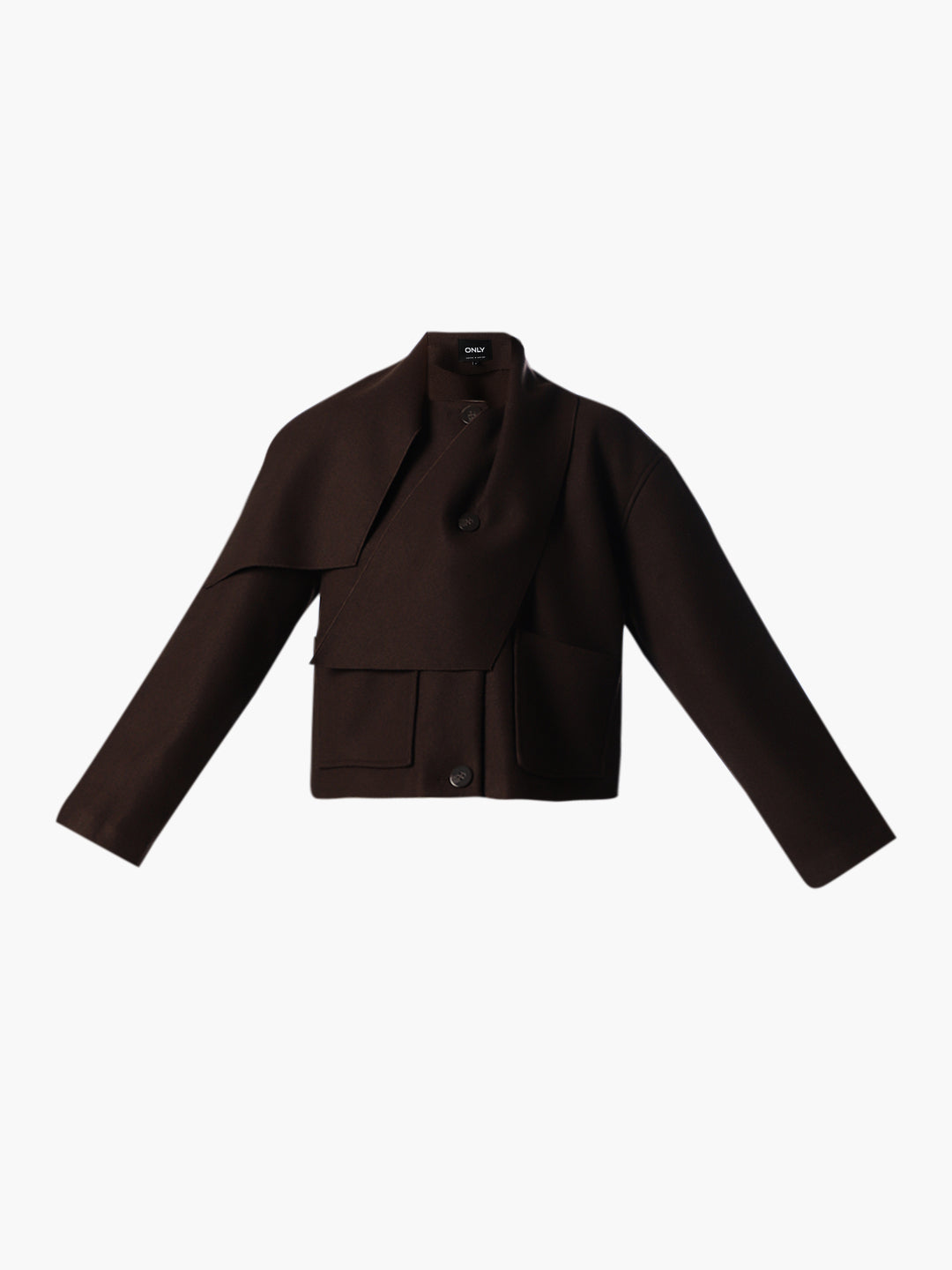 Dark Brown Scarf Jacket