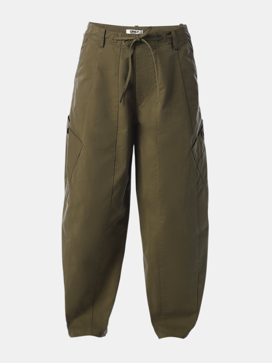 Olive Barrel Fit Cargo Pants