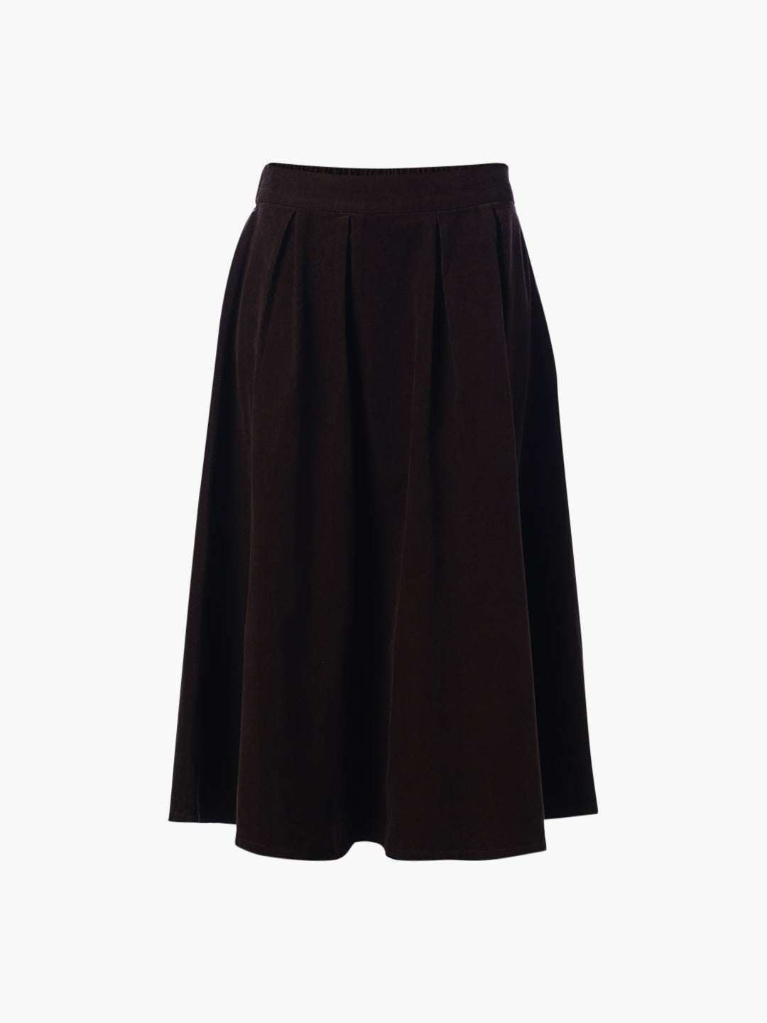 Brown Corduroy Long Skirt