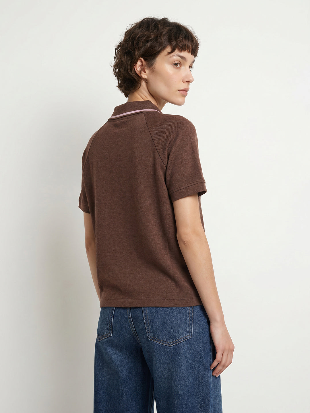 Colourblocked Printed Polo