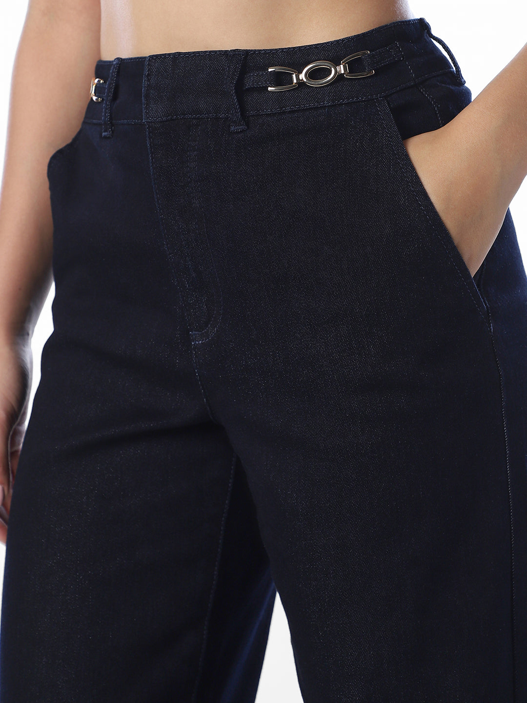 Black High Rise Wide Leg Jeans