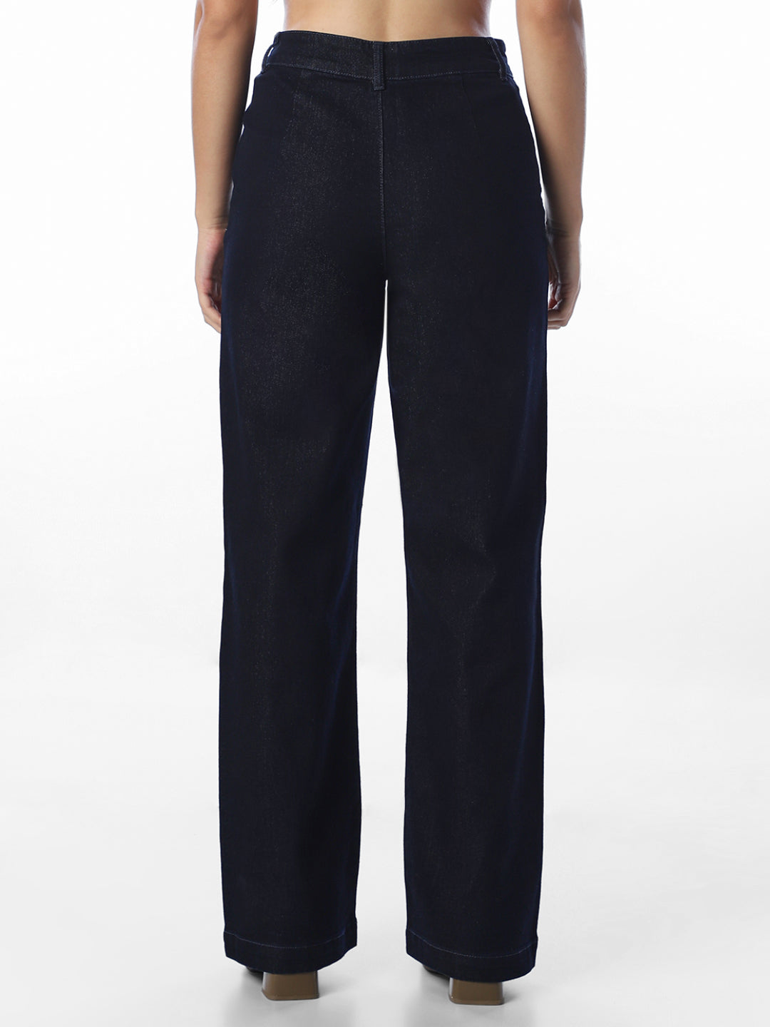 Black High Rise Wide Leg Jeans