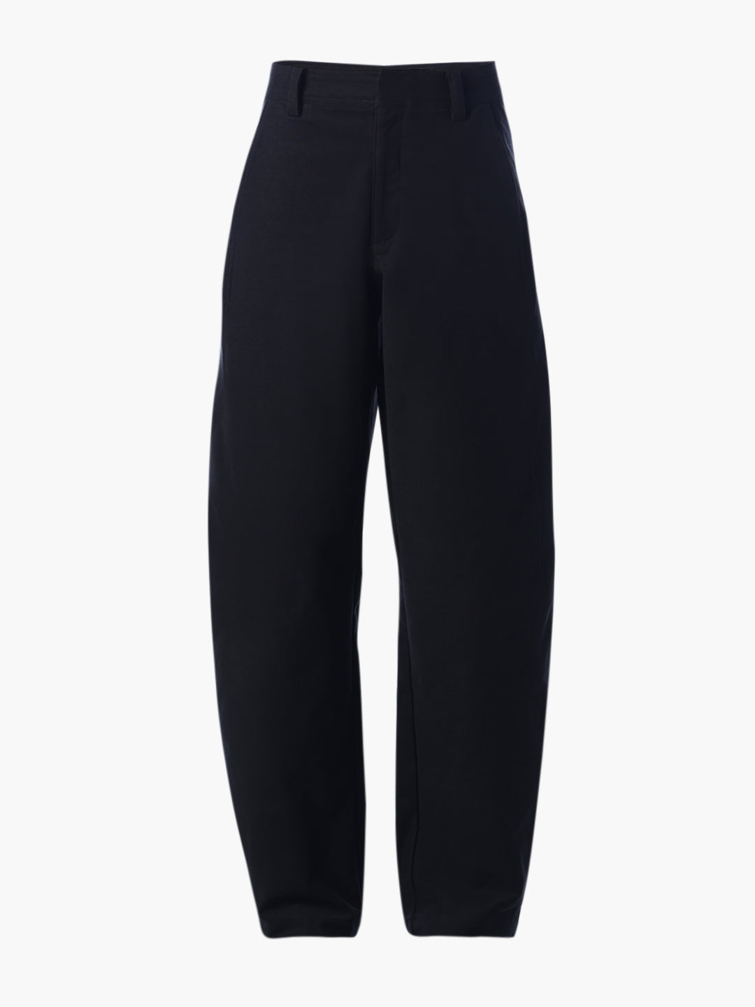 Black High Rise Barrel Fit Pants