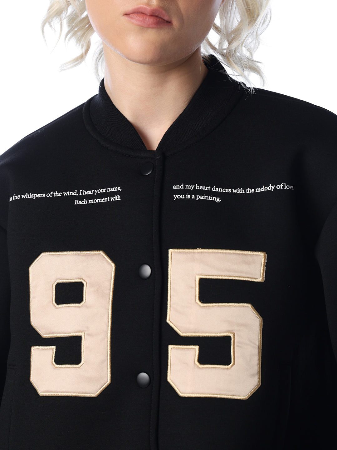 Cropped varsity jacket