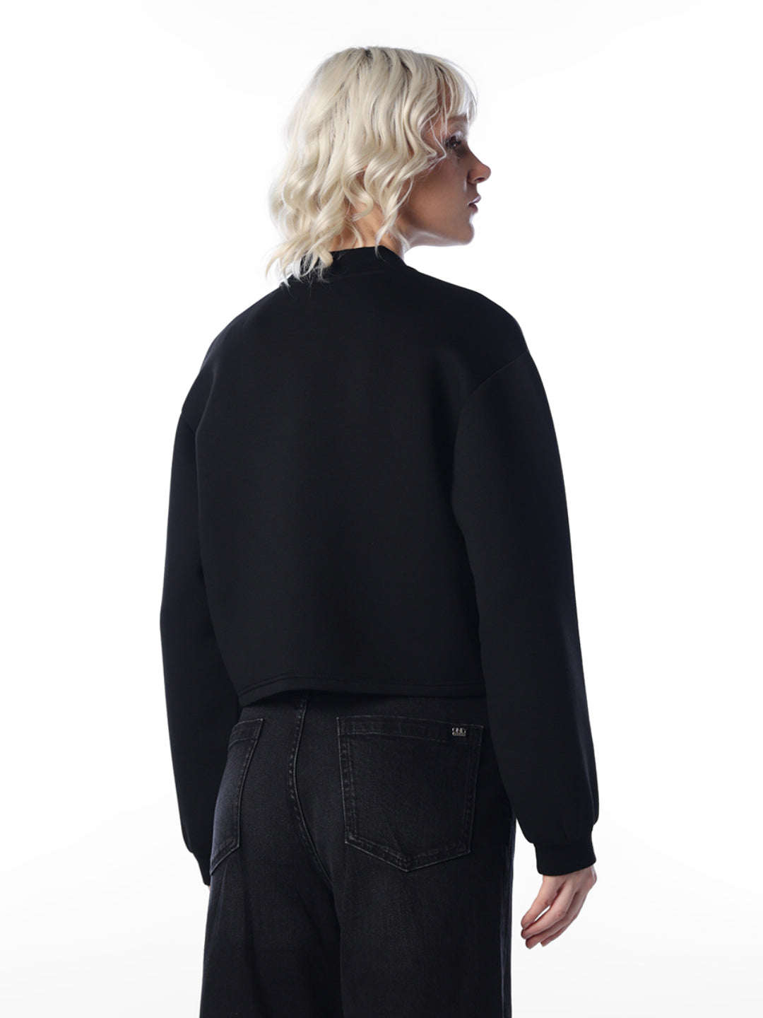 Cropped varsity jacket