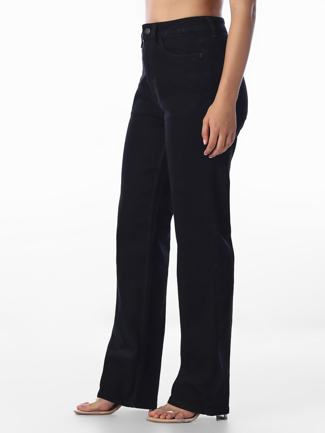 Black Troy Straight Fit Jeans