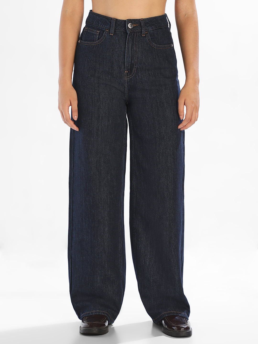 Dark Blue Slouchy Fit Jeans