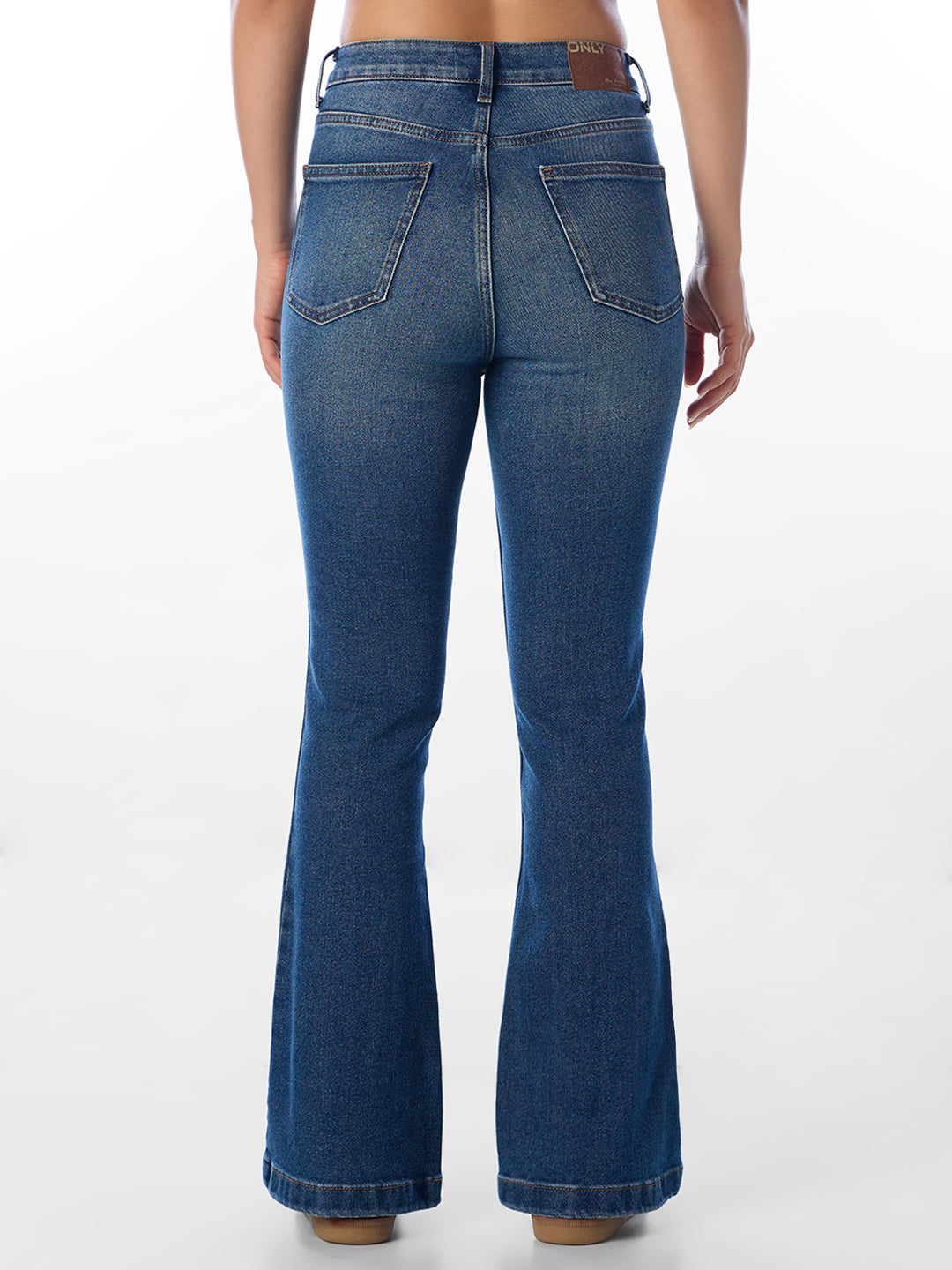 Blue High Rise Flared Jeans